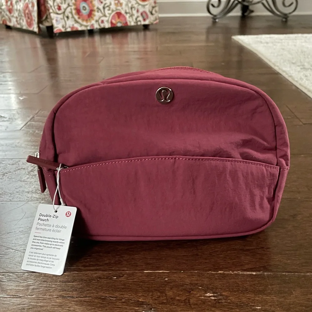 Lululemon🍋Double Zip Pouch-mulled wine - Picture 7 of 13